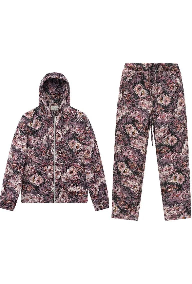 Ensemble veste pantalon fleurie