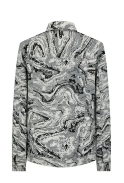 Ensemble veste pantalon oversized à motifs abstraits. veste sans capuc