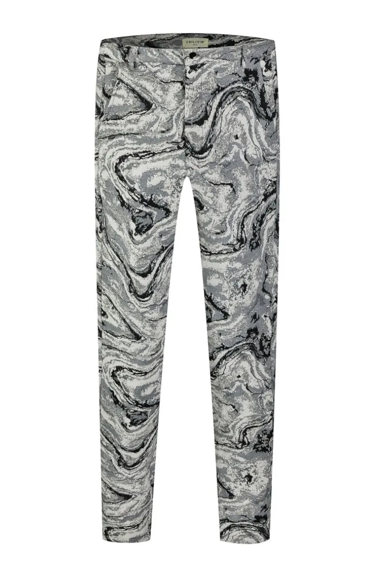 Ensemble veste pantalon oversized à motifs abstraits. veste sans capuc