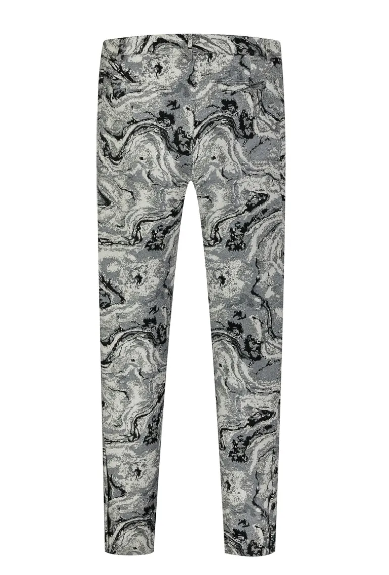 Ensemble veste pantalon oversized à motifs abstraits. veste sans capuc