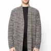 Gilet long oversize en maille fine
