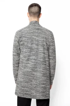 Gilet long oversize en maille fine