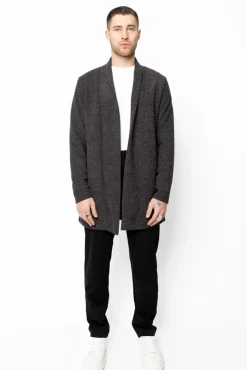 Gilet long oversize en maille fine