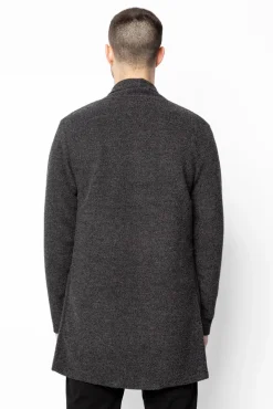Gilet long oversize en maille fine