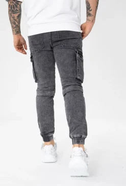 Jean cargo délavé