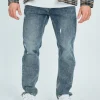Jean regular fit effet déchiré et délavé