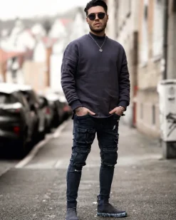 Jean skinny multipoches déchiré
