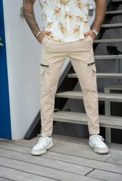 Jogger pant cargo avec detail zippé