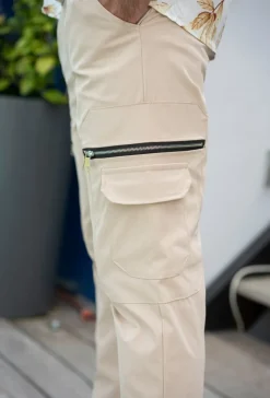 Jogger pant cargo avec detail zippé