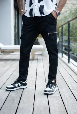 Jogger pant cargo avec detail zippé