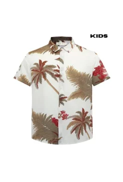 Kids enfant chemise manches courtes à imprimé fleuri