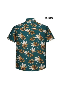 Kids enfant chemise manches courtes à imprimé fleuri