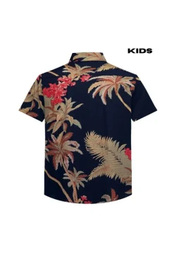Kids enfant chemise manches courtes à imprimé fleuri