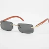 Lunettes de soleil rectangulaires sans monture