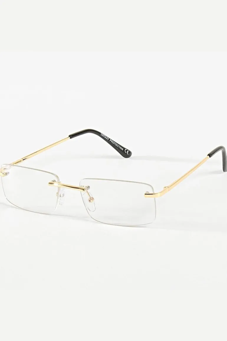 Lunettes rectangulaires sans monture