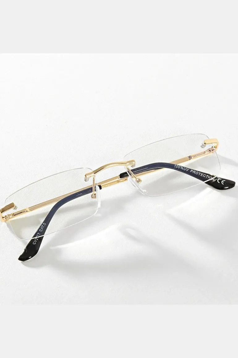 Lunettes rectangulaires sans monture