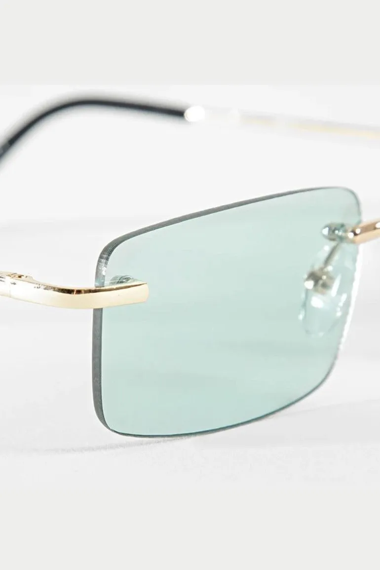 Lunettes rectangulaires sans monture