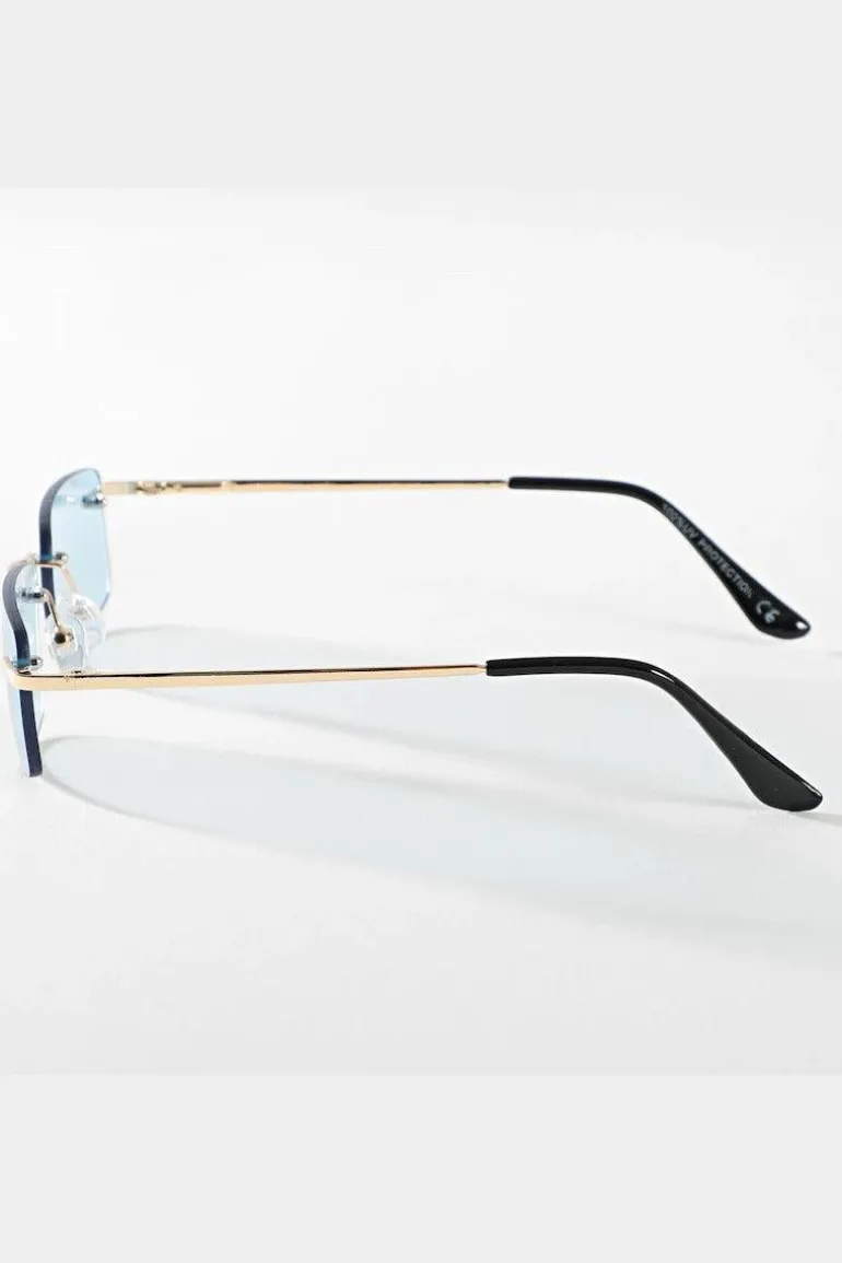 Lunettes rectangulaires sans monture