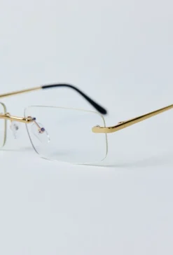 Lunettes rectangulaires sans monture