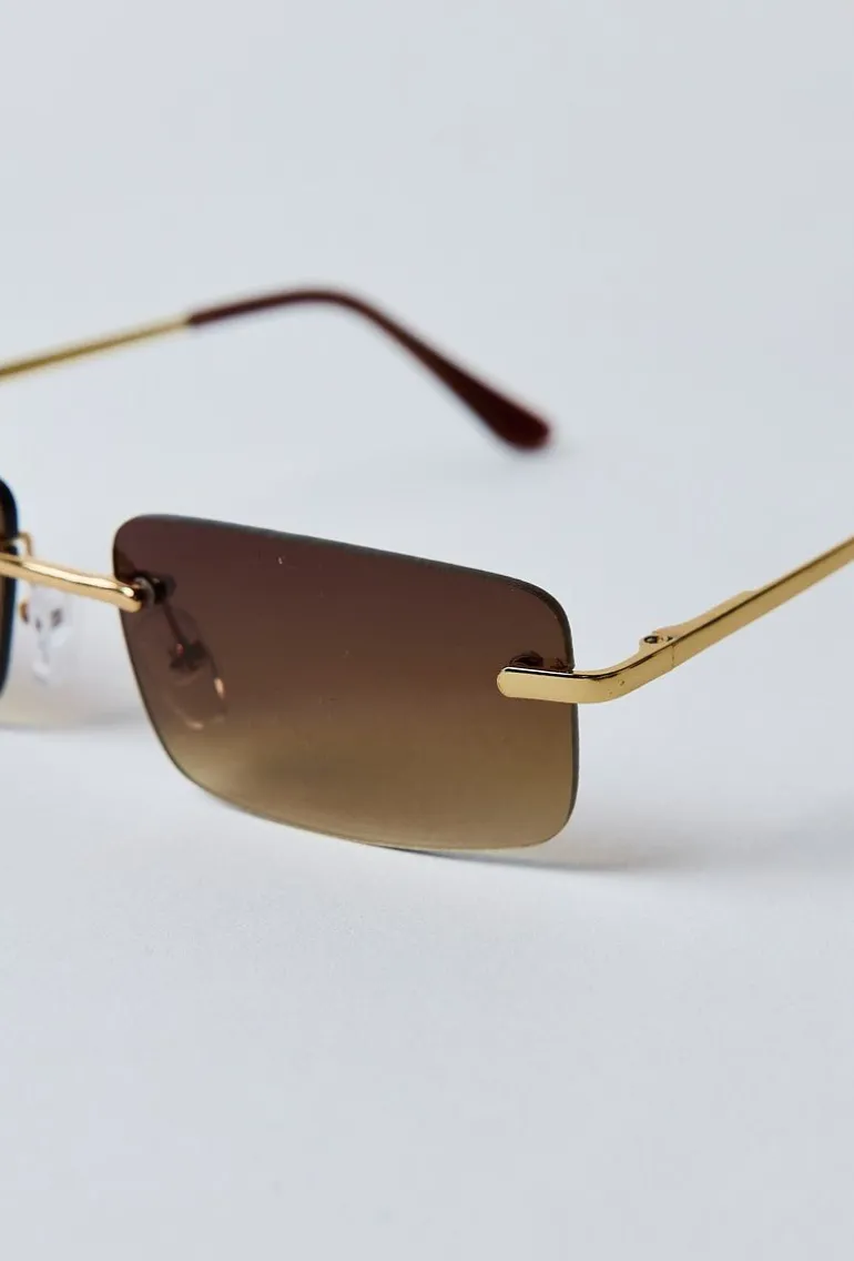 Lunettes rectangulaires sans monture