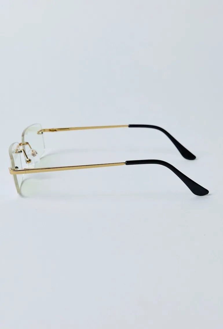 Lunettes rectangulaires sans monture