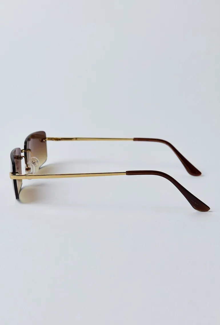 Lunettes rectangulaires sans monture