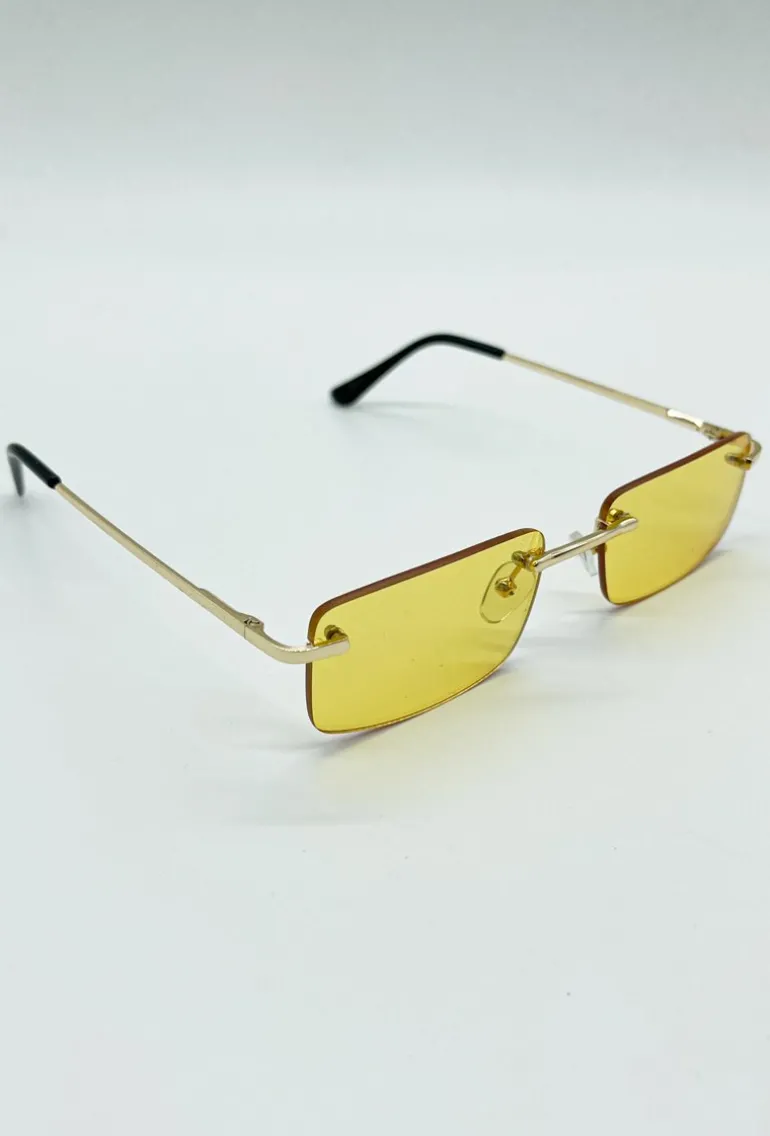 Lunettes rectangulaires sans monture