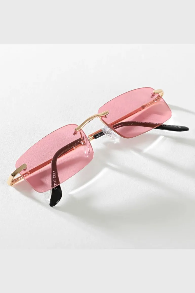 Lunettes rectangulaires sans monture