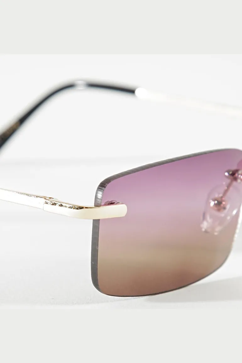 Lunettes rectangulaires sans monture