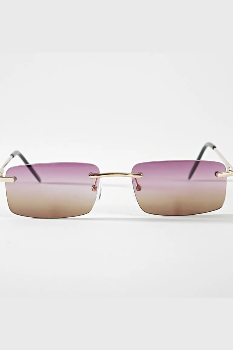 Lunettes rectangulaires sans monture