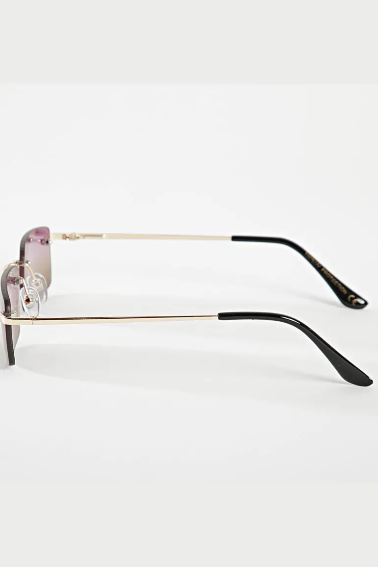 Lunettes rectangulaires sans monture