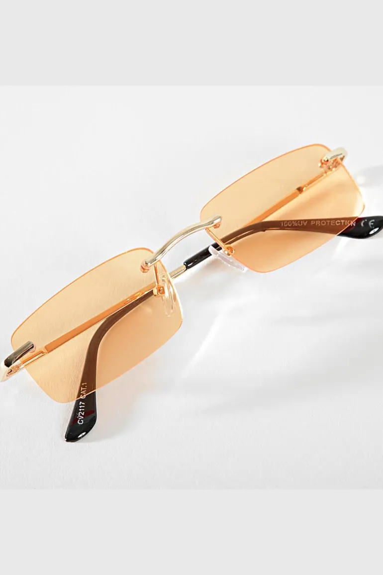 Lunettes rectangulaires sans monture