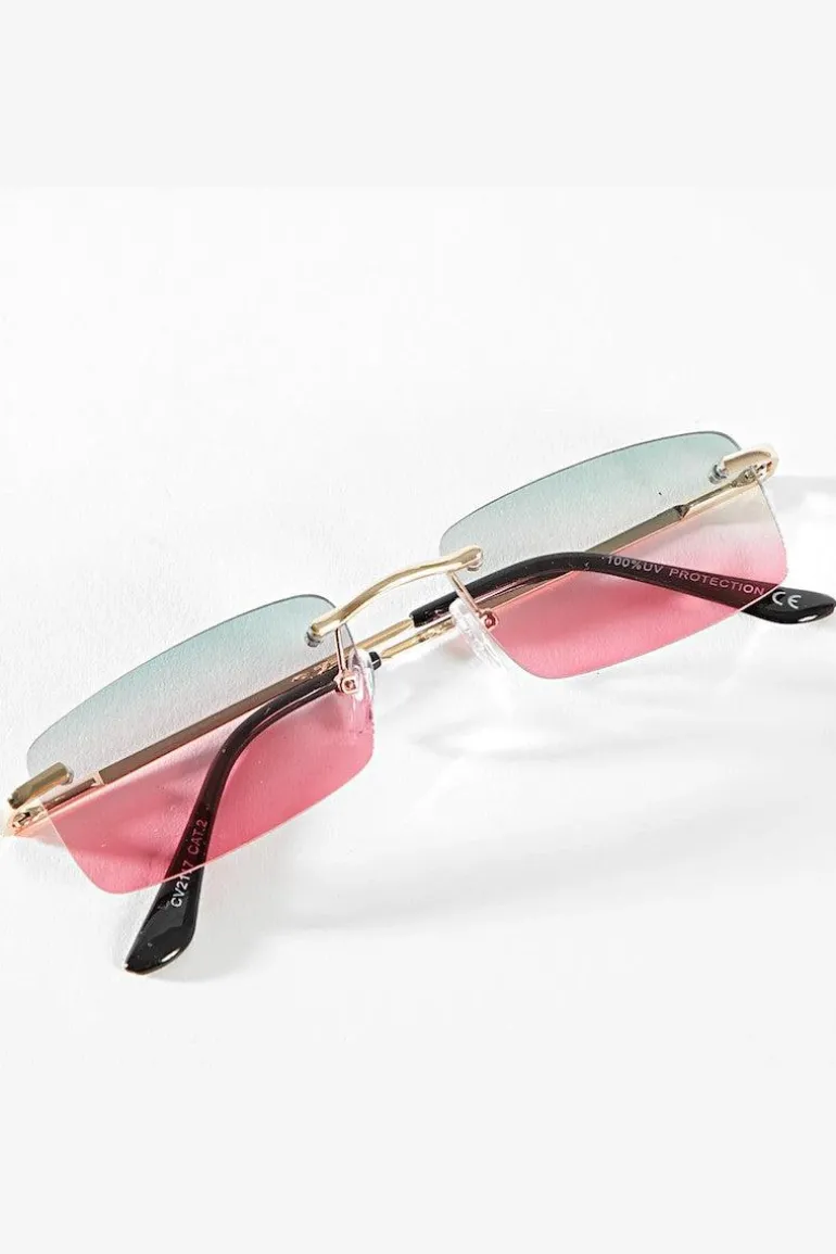 Lunettes rectangulaires sans monture