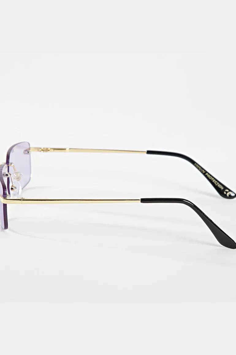 Lunettes rectangulaires sans monture