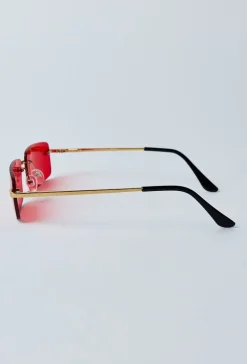 Lunettes rectangulaires sans monture