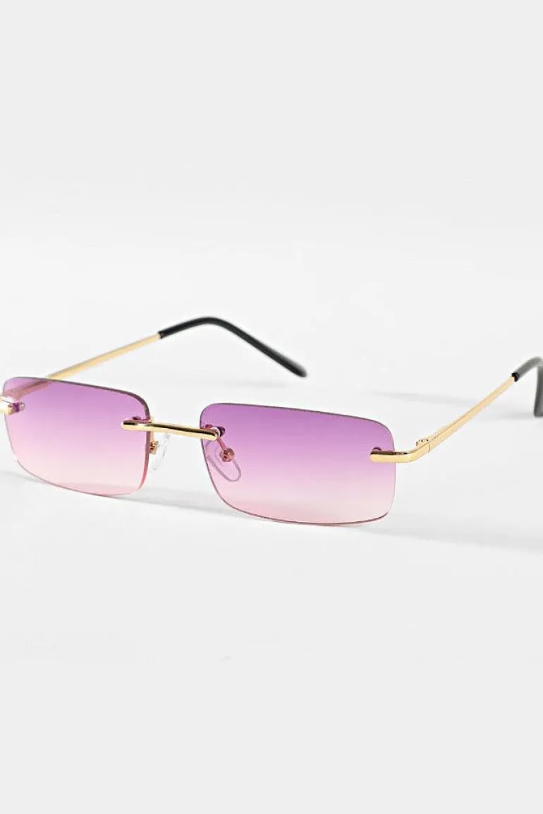 Lunettes rectangulaires sans monture