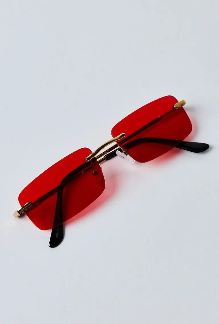 Lunettes rectangulaires sans monture