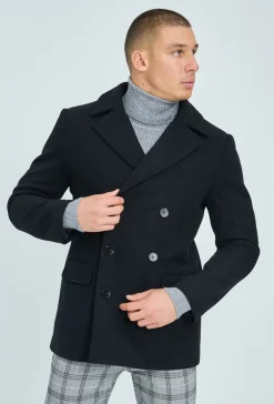 Manteau classique à boutonnage croisé
