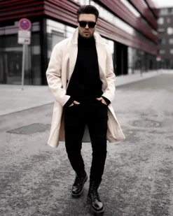 Manteau classique droit long