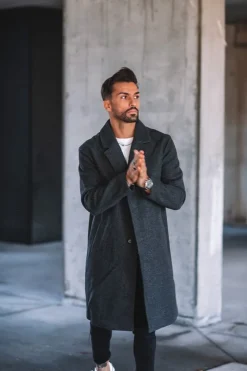 Manteau classique droit long