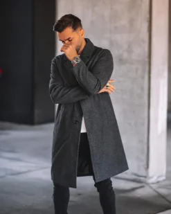 Manteau classique droit long