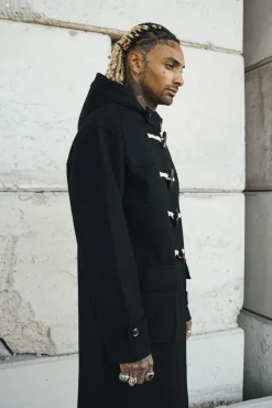 Manteau dufflecoat à capuche