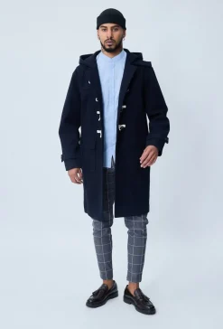 Manteau dufflecoat à capuche