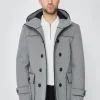 Manteau uni classique à capuche