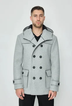 Manteau uni classique à capuche