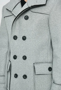 Manteau uni classique à capuche
