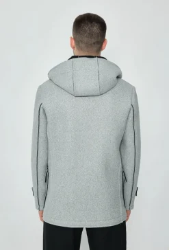 Manteau uni classique à capuche
