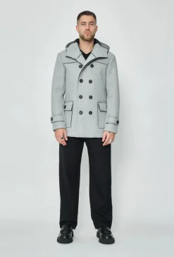 Manteau uni classique à capuche