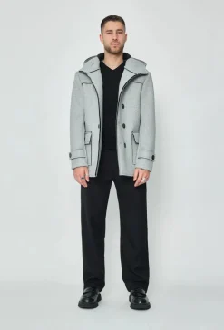 Manteau uni classique à capuche