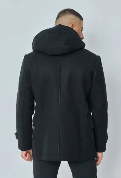 Manteau uni classique à capuche